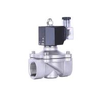 Électrovanne étanche en acier inoxydable filetée NPT 1" normalement fermée, 12 V, avec indicateur d'alimentation à LED(NPT-24VDC-EPDM-SEAL)