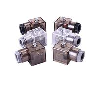 Électrovanne, Femme Prise électrique AC DC connecteur DIN DIN 43650 Indicateur LED Avec standard Lampe for hydraulique Solenoid Valve 3pcs Construction solide(IP67,AC)