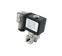 Électrovanne G 1/4 "DN8 VX2120-08-SS-NC normalement fermée en acier inoxydable avec joint caoutchouc de Silicone, raccords tuyauterie 220VAC 12VDC(With FC6mm,12VDC)