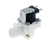 Électrovanne G1/2 DC 12V 24V AC 220C, 1 pièce, vanne d'eau en plastique, Type à Angle droit 90 degrés normalement fermé(DC 12V)