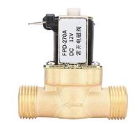 Électrovanne, G1/2" DC12V/24V Vanne Électromagnétique en Laiton Normalement Ouverte Interrupteur d'Entrée d'Eau(DC12V)