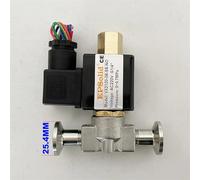Électrovanne G1/4" normalement ouverte en acier inoxydable, 2 voies, for tuyaux d'huile et d'acide, avec mandrin fileté VX2120-08-SS-NO(With 34mm,AC220V)