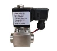 Électrovanne haute pression en acier inoxydable 0~300 bar, électrovanne électromagnétique 1/4 1/2 3/4 3/8 AC 220 V 24 BSP/NPT(3 8-3mm,NPT_24VDC)