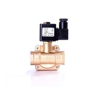 Électrovanne haute pression en laiton normalement fermée de 1 ", 16 bars, 110V, 24V, 12V, 24v(NPT_12VDC_VITON-SEAL)