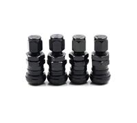 Électrovanne Kit de tiges de valve courtes for voiture, camion, moto, boulon métallique, avec capuchon anti-poussière, accessoires de voiture, 4 pièces Vanne(Black)
