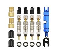 Électrovanne Kit de valve Presta Tubeless for vélo, capuchons de valve Presta amovibles en alliage d'aluminium, for vélo Tubeless Vanne(Kit 6)