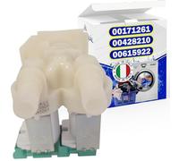Electrovanne Lave Linge avec 2 Sorties à 180° a le Code Original 00171261 00428210 00615922 pour Siemens pour Bosch pour Balay Machine a Laver - MADE IN ITALY - Garantie de 10 Ans - MONTERAL