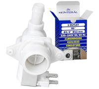 Electrovanne Lave Vaisselle Machine a Laver 1 Sortie Ø12 mm 90° Entrée Ø3/4" avec Code D'origine 1886740200 1883570100 1883550200 pour Beko 41014222 pour Candy C00337280 pour Indesit - MONTERAL
