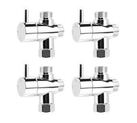 Électrovanne Lot de 10 adaptateurs de dérivation for pommeau de douche à 3 voies, interrupteur à trois fonctions, connecteur for robinet, accessoires de salle de bain for hôtel et maison Vanne(4PCS)