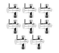 Électrovanne Lot de 10 adaptateurs de dérivation for pommeau de douche à 3 voies, interrupteur à trois fonctions, connecteur for robinet, accessoires de salle de bain for hôtel et maison Vanne(8PCS)