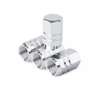 Électrovanne Lot de 4 bouchons de valve de vélo en alliage d'aluminium Schrader for motos, camions, voitures, vélos, couvre-tiges de pneu, accessoires de vélo Vanne(TYPE B - Silver)