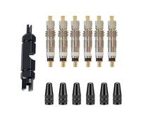 Électrovanne Lot de 6 ou 12 outils de démontage de valves de vélo de route en laiton for tubeless Vanne(6pcs black)
