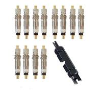 Électrovanne Lot de 6 ou 12 outils de démontage de valves de vélo de route en laiton for tubeless Vanne(12pcs SET A)