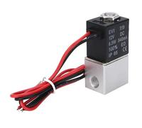 Électrovanne micro normalement fermée, mini vannes pneumatiques à action directe en acier inoxydable, DC 12 V, 24 V, AC 110 V, 220 V, 1/4" et 1/8"(AC 220V,1/8")