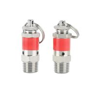 Électrovanne Mini soupape de sécurité à ressort en acier inoxydable 1/8" 1/4" BSPT mâle for compresseur d'air Vanne(0.2mpa 2Bar,1l4 BSPT)