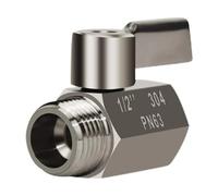 Électrovanne Mini-vanne à boisseau sphérique en acier inoxydable 304, filetage NPT, régulateur de débit d'eau, vanne de régulation de tête Vanne