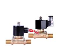 Électrovanne motorisée à filetage extérieur de 1,27 cm en laiton normalement fermée AC 220 V DC24 V DC 12 V pour eau, huile, air (AC 220 V-économie d'énergie)