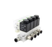 Électrovanne normalement fermée 2V025-06 AC110V AC220V DC12V24V vanne combinée multivoies pneumatique magnétique(AC110V 8mm fittings,7F)