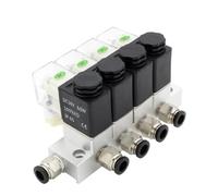 Électrovanne normalement fermée 2V025-06 AC220V DC12V24V, Type combinaison multi-voies, vanne pneumatique magnétique à Air 2V025-08 1 pièces(AC220V 8mm fittings,2F)