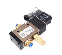 Électrovanne normalement fermée 3V310-10 AC 110V 220V 380V DC 12V 24V, vanne d'inversion électromagnétique for composants pneumatiques(3V310-10NC DC12V,4mm fittings)