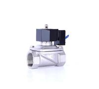 Électrovanne normalement fermée DN40, 1 pièce, électrovanne for eau en acier inoxydable, bobine entièrement(24vdc-normally Closed)
