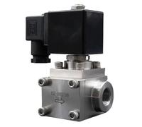 Électrovanne normalement fermée en acier inoxydable 304, haute pression Compatible With lavage de voiture 0~300bar, vanne d'eau NC G3/8 "-1" 2 voies(DN1,G_DC12V_NORMALLY OPEN)