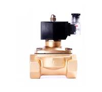 Électrovanne normalement fermée en laiton 1/2 pouce 220 V 12 V 24 V à action directe avec éclairage LED(G,AC220)