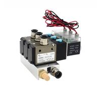 Électrovanne normalement ouverte 3V210-08-NO, bloc de stations avec silencieux, base de montage, collecteur, 3 ports, 12 V CC, 24 V CA, 110 V, 220 V, 1 pièce(Ac110v 10mm Fittings)