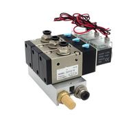 Électrovanne normalement ouverte 3V310-10-NO, bloc de stations avec silencieux, base de montage, collecteur, 3 ports, 12 V CC, 24 V CA, 110 V CA, 220 V, 1 pièce(Dc24v 6mm Fittings)