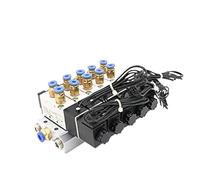 Électrovanne pneumatique 12 V 24 V 5 V 4V110-06 Silencieux 4 mm 6 mm 8 mm 10 mm 12 mm Kit de base à montage rapide 110 V 220 V 4V110(4mm Fittings,DC12V)