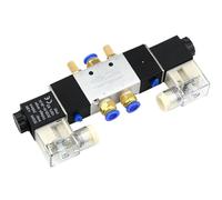 Électrovanne pneumatique 220V 4V220-08 Air 5 voies 2 positions 1/4 bobine en alliage interne DC 12V DC 24V AC110V(W 8mm fittings,AC 110V)