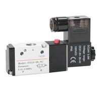 Électrovanne pneumatique 3 ports 2 POS 6,35 mm BSP 3V210-08 avec prise lumineuse LED DC12 V DC24 V AC110 V AC220 V (couleur : DC24, taille : valve uniquement)