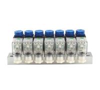 Électrovanne pneumatique 3V1-06-NC 3/2 voies, commande intégrée, une entrée, plusieurs sorties, avec jeu de barres 12 V/24 V CC(AC220V 4mm fittings,5F)