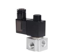 Électrovanne pneumatique, 3V2-06 NC/NO vanne de régulation d'air 3/2 voies 1/8" PT avec indicateur for l'automatisation pneumatique(3V2-06NO,AC220V)