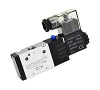 Électrovanne pneumatique 3V210-08 3 voies 2 positions, commande électrique, vanne magnétique air-gaz, DC12 V, 24 V, AC220 V, 110 V, bobine 1/4 quot, 1 pièce(With 12mm Fittings,Silver)