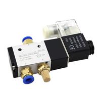 Électrovanne pneumatique 3V210-08 DC12V DC24V AC110V AC220V 3 voies 2 positions Air Directional Control Valve Gas Magnetic Valve (3V210-08-w 12mm, AC 220V)