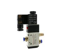 Électrovanne pneumatique 3V210-08 DC12V DC24V AC110V AC220V 3 voies 2 positions vanne de commande directionnelle d'air vanne magnétique à gaz 1 pièces Electric Valves (Color : 3V210-08-w 8mm, Size :