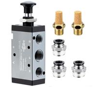 Électrovanne pneumatique 4R310 - Valve à levier pneumatique - 5 voies - 2 positions - Filetage 3/8" - Pour air comprimé, eau et divers métaux liquides