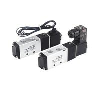 Électrovanne pneumatique 4V110-06 1/8" 5/2 voies, 5 ports, 2 positions, électromagnétique, 12 V, 24 V, 110 V, 220 V CC(4V110-06-I and 8mm,DC24V)