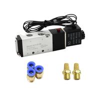 Électrovanne pneumatique 4V110-06 1/8" à 5 voies, 2 positions, 12 V CC, 24 V, 110 V, 220 V CC(4V110-06 Wire-PC8-01,AC110)