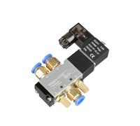 Électrovanne pneumatique 4V110-06 1/8 pouce, 5 voies, 2 positions, for gaz, air, électromagnétique, 12 V/24 V CC, 110 V/220 V(Only 4v110,DC12V)