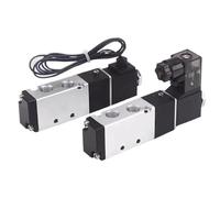 Électrovanne pneumatique 4V110-06 2 positions 5 voies avec connecteur pneumatique, 1 pièce(Line 4V110-06 4MM,AC110V)