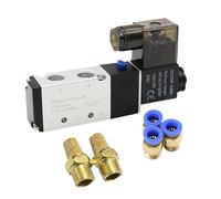 Électrovanne pneumatique 4V210-08 1 pièce - Vanne de régulation air/gaz 5/2 voies avec bobine multitension (DC12 V-AC220 V)(PC 6mm Fittings,AC110)