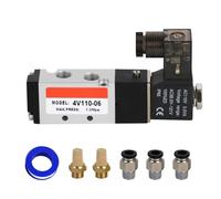 Électrovanne pneumatique 4V210-08 12 V/24 V/110 V Série pilote à bobine unique électrique 2 positions 5 voies Type de connexion (DC12V/hors ligne, 0,63 cm NPT) (AC 110 V/boîte de jonction, 1/8" NPT)