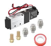 Électrovanne pneumatique 4V210-08 2 positions 5 voies 12 V/24 V/110 V/220 V Vanne d'inversion cylindrique à bobine unique Vanne électrique 220 V Vanne de commande électromagnétique (/DC12 V) (hors