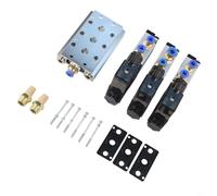 Électrovanne pneumatique 4V210-08, 24 V DC, pression de fonctionnement de 1,5 à 8 kgf/cm², pilote, noyau à faible friction, 118 x 125 x 90 mm, avec base et silencieux