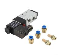 Électrovanne pneumatique 4V210-08, vanne pneumatique à 5 ports, 2 positions, filetage BSPT G1/4, DC 12 V, pression 150 psi, commande unidirectionnelle, étanchéité IP65, pilotée