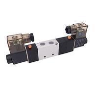 Électrovanne pneumatique 4V430E/C/P-15 à deux bobines, 1/2 pouces BSP, vanne de commande électrique 5/3 voies, Center fermé/Centre d'échappement/pression 1 pièces(DC12V,4V430P-15)