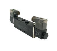 Électrovanne pneumatique 5/2 voies à double bobine 4V320-08 1/4'' 4V320-10 3/8'' AC220V DC24V(4V320-08 DC24V)