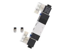 Électrovanne pneumatique 5 voies 2 positions 1/4" 4V220-08 DC12V DC24V AC110V AC220V avec connecteur 4mm 6mm 8mm 10mm 12mm(With-4mm-Fitting,AC220V)